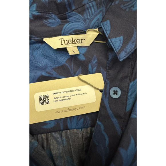 Tucker Collared Dress Navy Duth Wallflower in Light Weight Cotton Size Large NWT - Picture 6 of 8